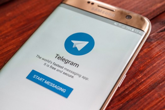 Kazan,,Russia,-,June,25,,2017:,Telegram,Application,Logo,On Kazan,,Russia,-,June,25,,2017:,Telegram,Application,Logo,On