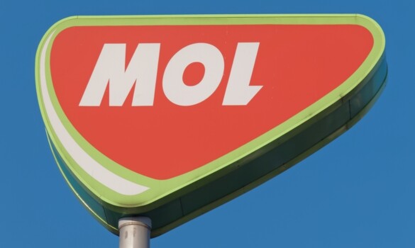 Bucharest,,Romania,-,February,07,,2016.,Mol,Logo,In,Front Bucharest,,Romania,-,February,07,,2016.,Mol,Logo,In,Front