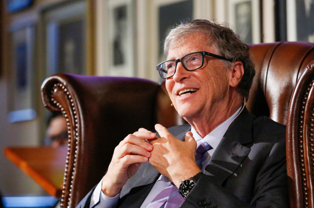 Bill Gates at the Cambridge Union<br /> Bill Gates awarded Professor Hawking Fellowship, Cambridge, UK - 07 Oct 2019<br /> Bill Gates was seen leaving the historic Cambridge Union in the university city after receiving the 2019 Professor Hawking Fellowship. The Microsoft co-founder delivered the Fellowship lecture to members of the Cambridge Union in the debating chamber earlier today. The Professor Hawking Fellowship was founded by the Cambridge Union Society in 2017 and named in honour of Professor Stephen Hawking. The Fellowship recognises Hawking's contribution to Cambridge, particularly to academia and the awareness of disability rights. Hawking delivered the Inaugural Fellowship Lecture in November 2017 but it was one of his last public appearances. The Fellowship is awarded to an individual who is distinguished in the STEM (science, technology, engineering and maths) fields., Image: 475655573, License: Rights-managed, Restrictions: , Model Release: no, Credit line: Luke MacGregor/Bav Media / Shutterstock Editorial / Profimedia