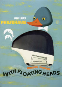 G1682 (van neg), Philishave with floating heads, poster, 1959, 8