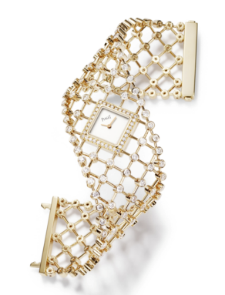Piaget Limelight Couture Precieuse cuff watch. Case in 18K rose gold