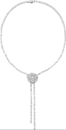 Piaget Rose necklace in 18K white gold set